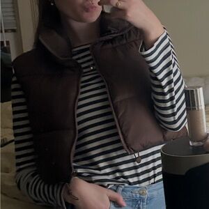 Brown Puffer Vest